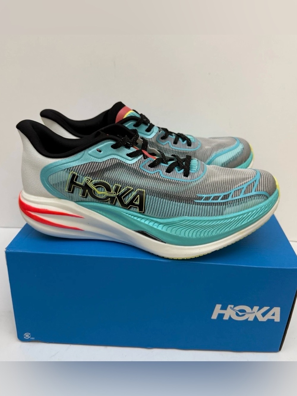 Hoka ONE ONE 🔥 Cielo X1 2.0 Frost Black Running Shoes 1162053 FLCK NEW - Picture 5 of 11